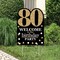 Big Dot of Happiness Adult 80th Birthday - Gold - Party Decorations - Birthday Party Welcome Yard Sign